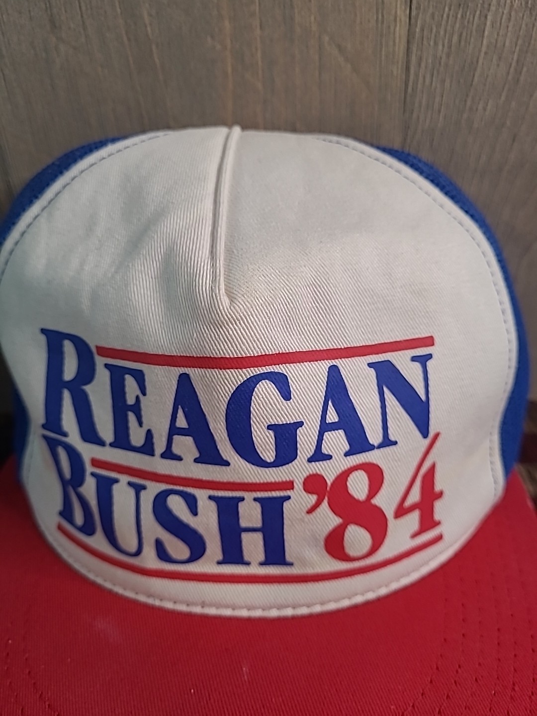 Reagan Bush 84 Meshback Adjustable Retro Hat (AMERICAN MADE) Not Vintage