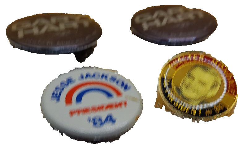 Gary Hart Jesse Jackson Walter Mondale POTUS 1980s Democrat lot 4 pins