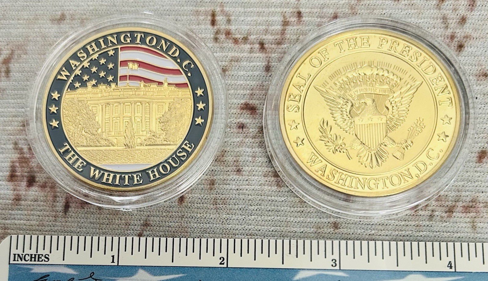 Washington DC The White House Coin _ Seal of the President – Gold With Cover Box