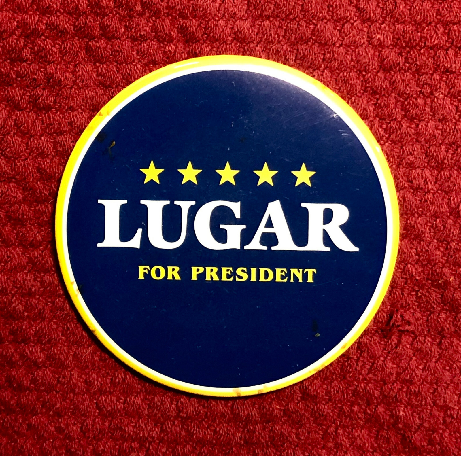 1996 Presidential Campaign Pinback for Indiana Sen. Richard Lugar, 1932-2019