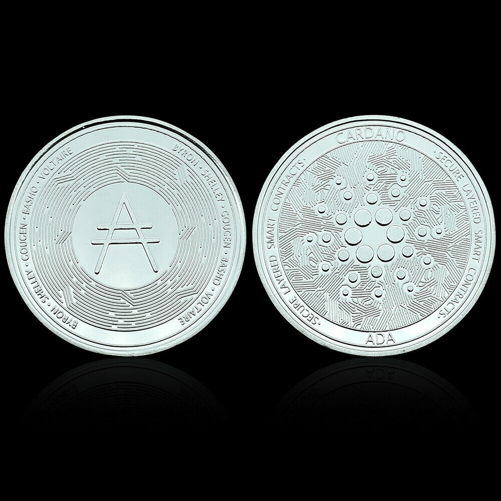 10x Coins Cardano ADA Iron Plated Collectible Crypto Coin in plastic case