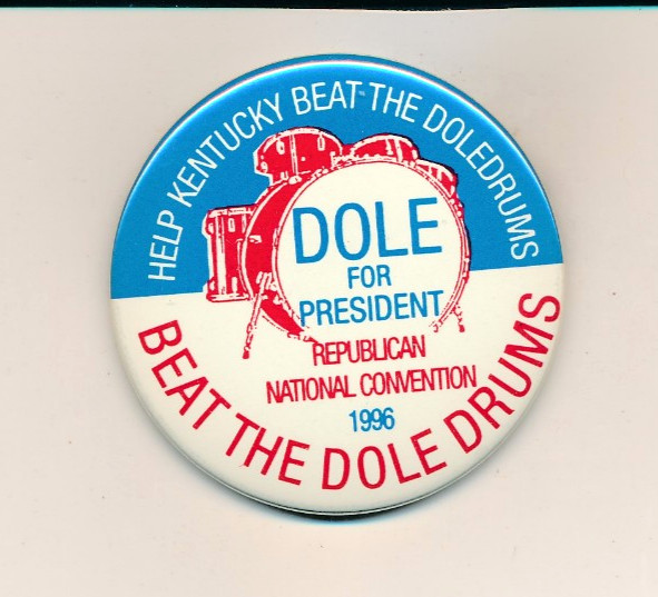 1996 Dole for president Kentucky KY cello campaign button