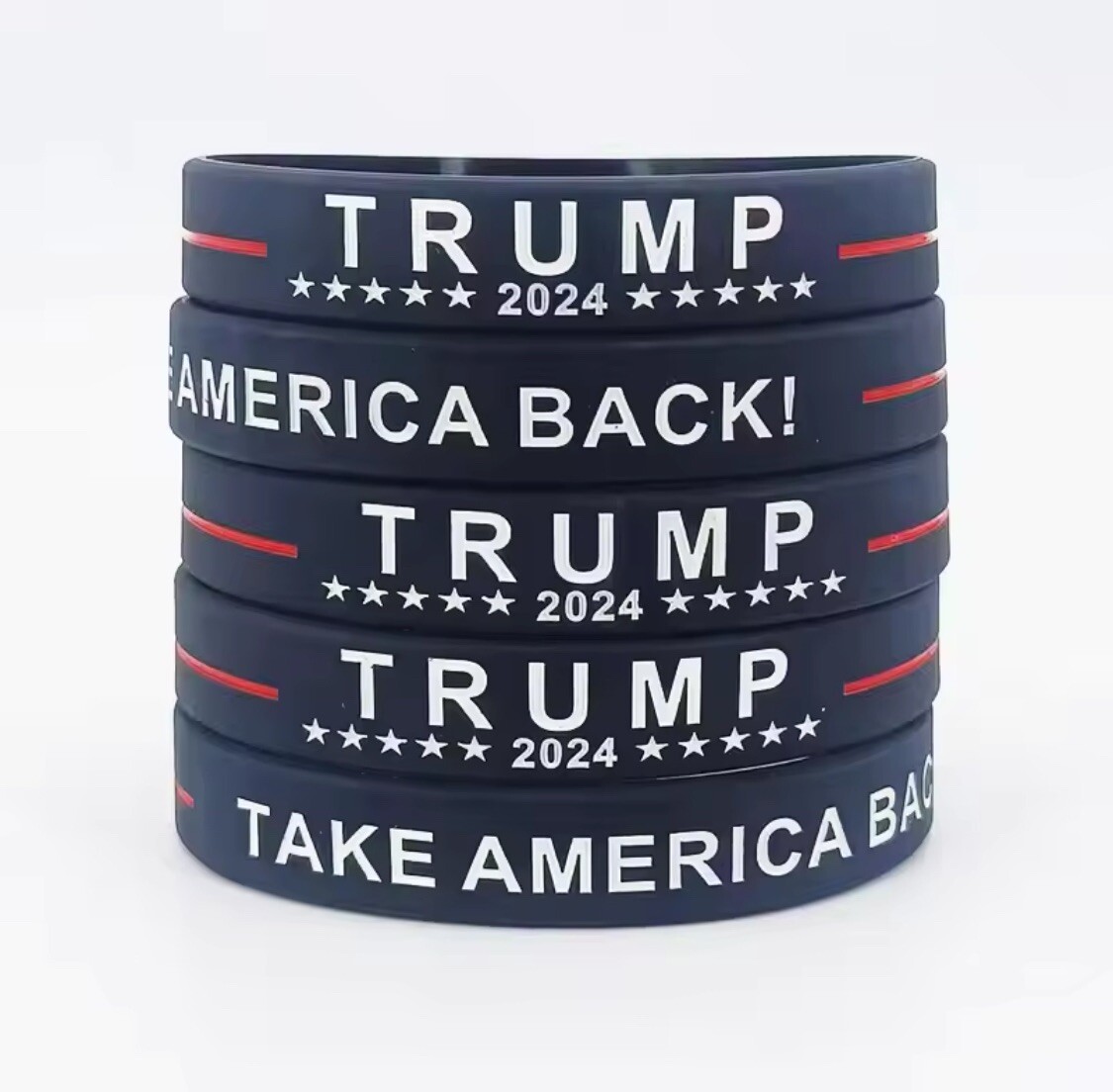 New 18 Pack Trump 2024 Take America Back Bracelets Donald Trump Wristband MAGA