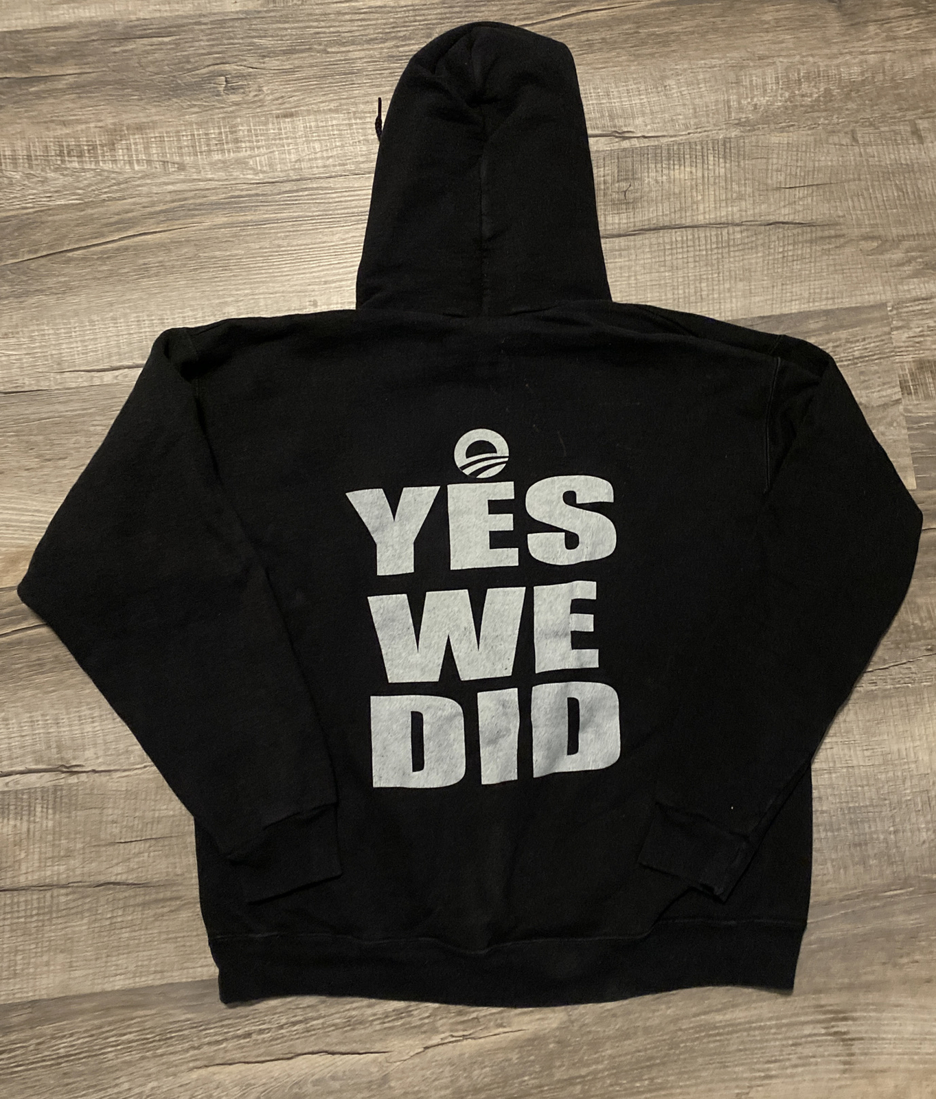 44th President Obama – Change Yes We Did – ‘08 2008 Black Hoodie Size M