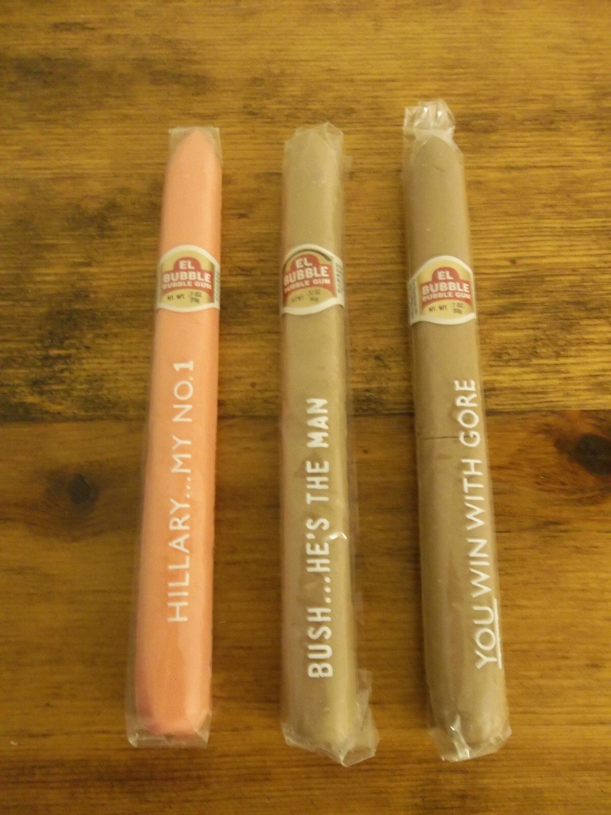 EL BUBBLE GUM CIGARS -HILLARY, BUSH & GORE – 1992