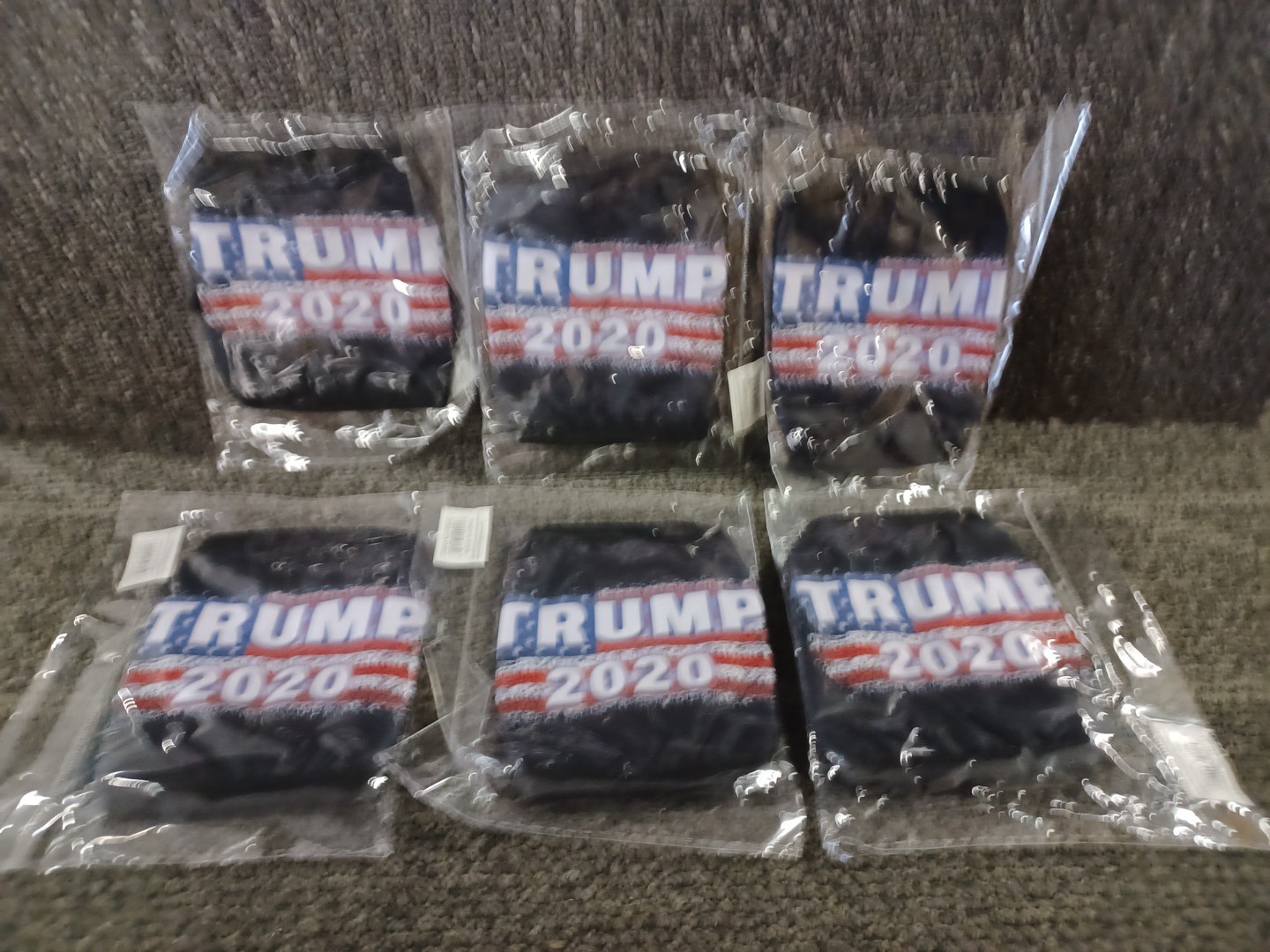 SIX Donald Trump Keep America Great Fashion Masks…Brand New & Sealed