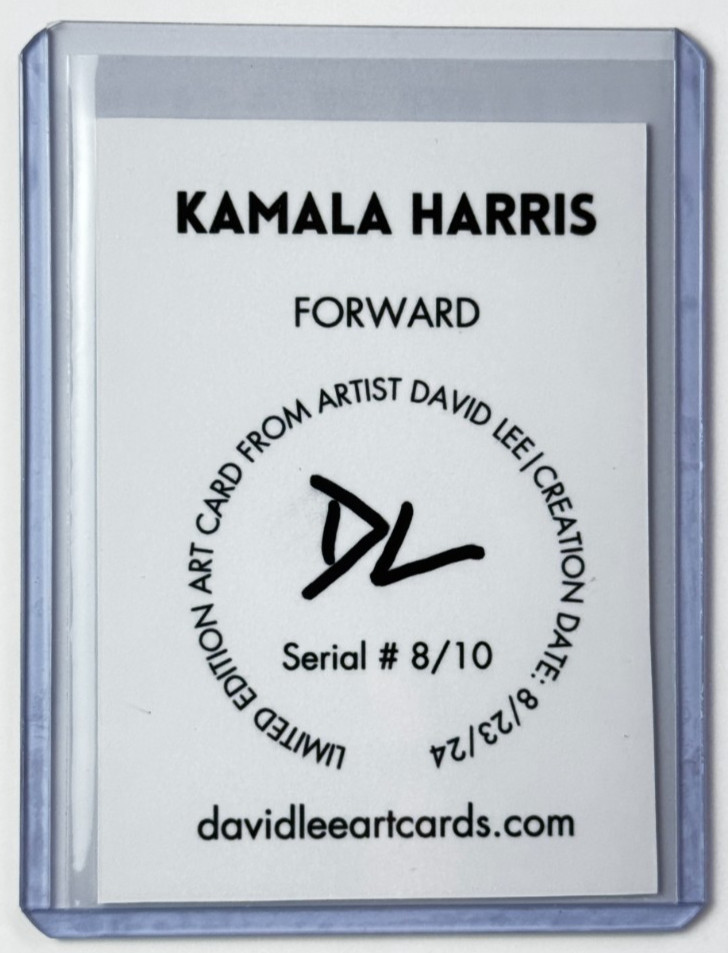 Kamala Harris Limited Edition Artist Signed “Forward” Trading Card 8/10