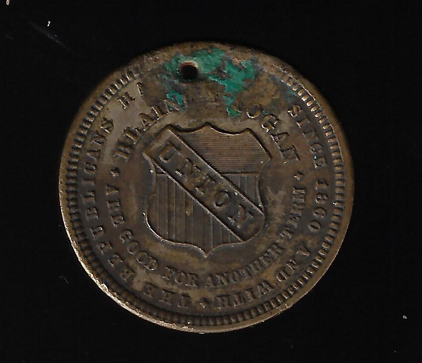 1884 James Blaine John Logan Republican Nominees Presidential Campaign Token