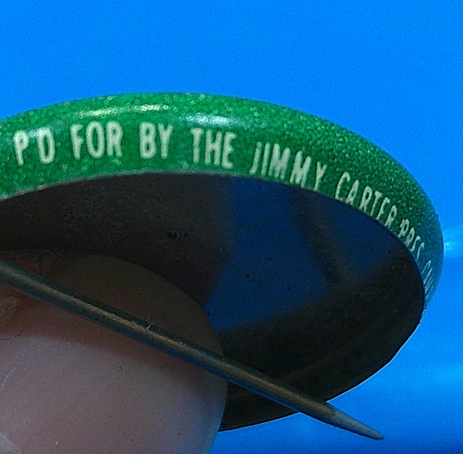 Vintage Green 1976 Democrat Jimmy Carter President Campaign Pinback Pin Button