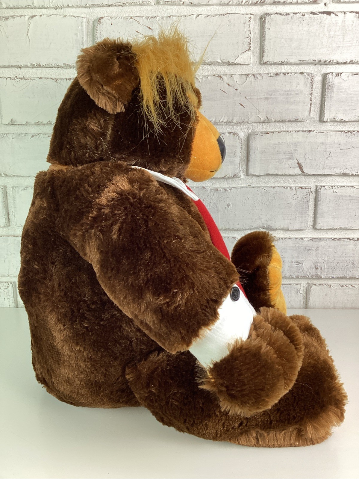 Trumpy Bear Deluxe Plush Trump Bear with Pack Away American Flag