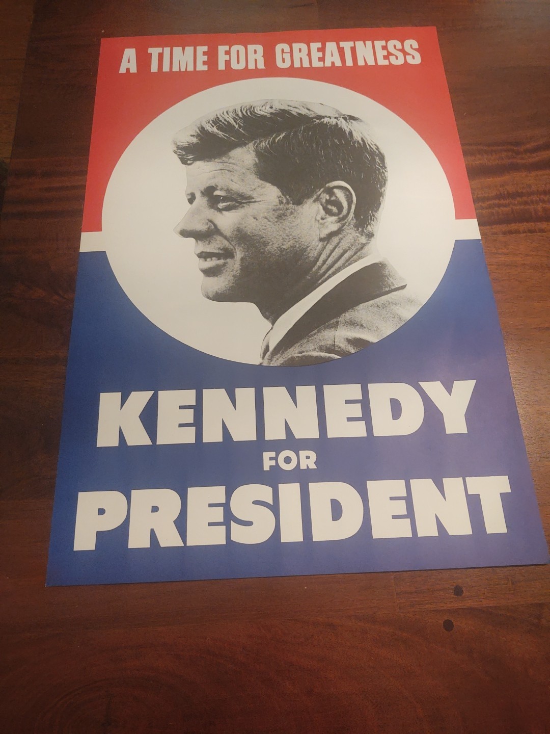 John F. Kennedy 1960 Authentic Campaign Poster A Time For Greatness