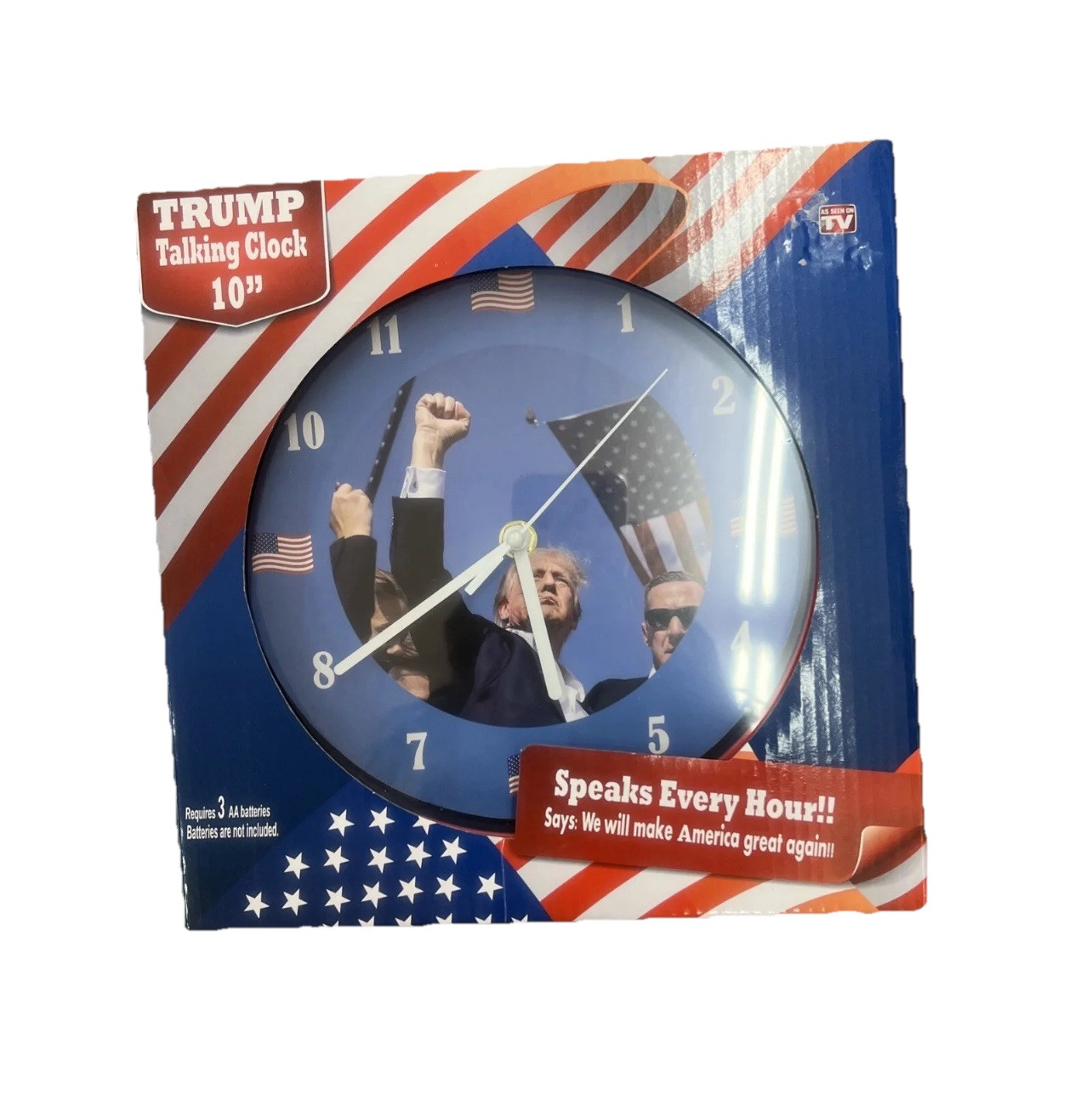Donald Trump Talking Clock! Let’s Make America Great Again! (Brand New in box)