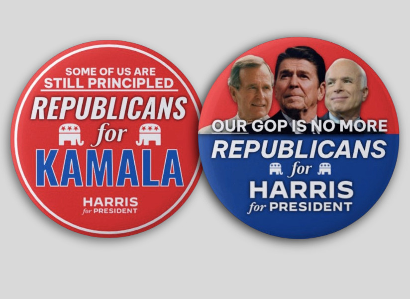 Republicans For Kamala Harris Pin Buttons President 2024 Political Democrat 2.25