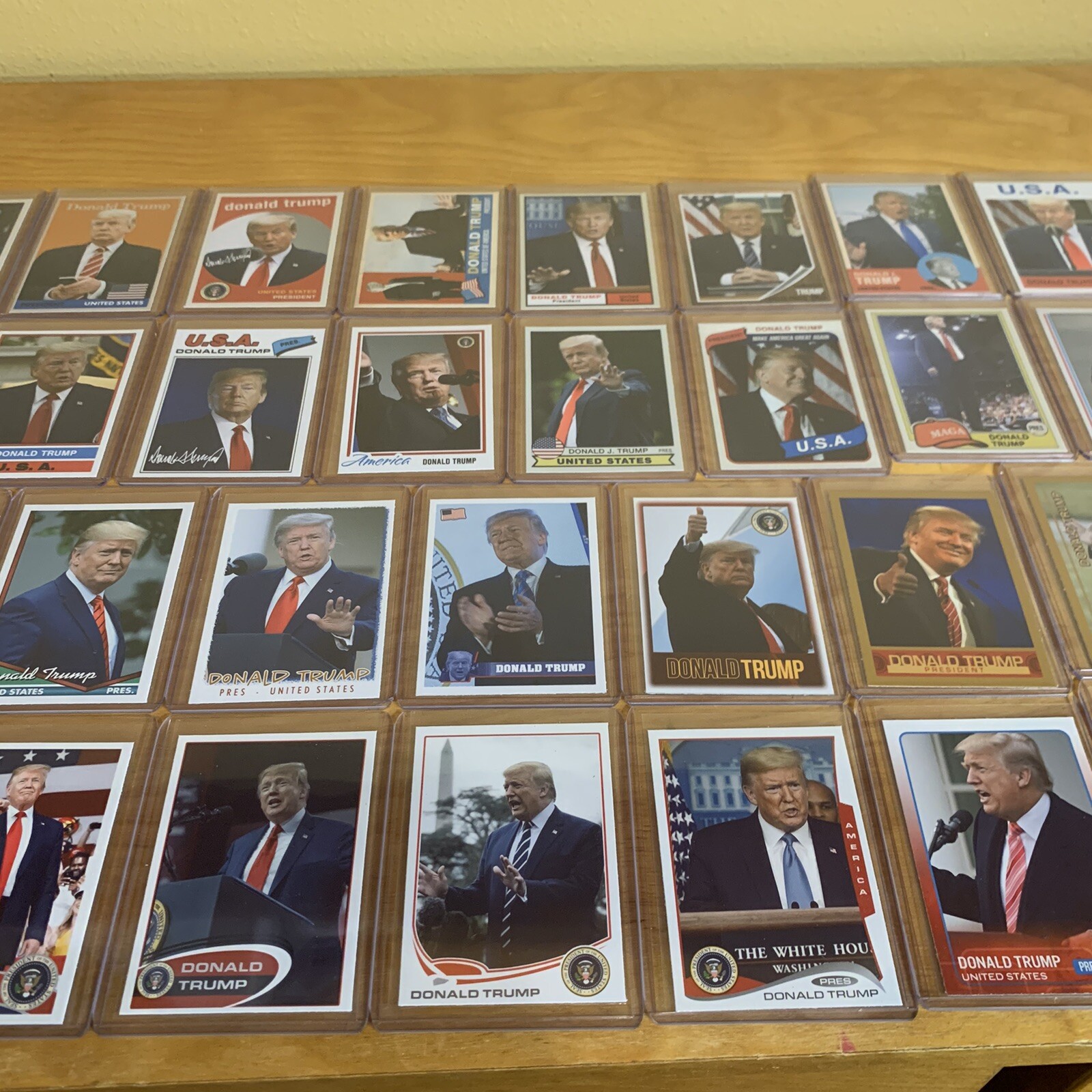 70-Card Lot Donald Trump President GOP MAGA Novelty Art Baseball Trading Cards