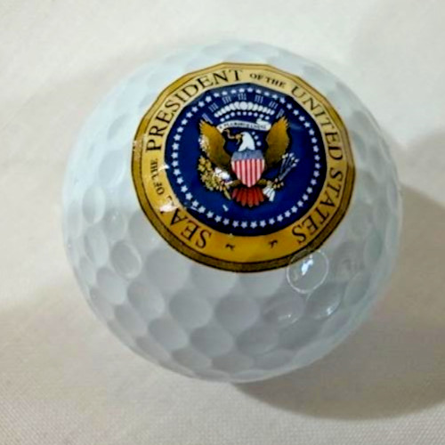 Donald Trump White House Golf Ball with Presidential Seal and Signature Gift Box