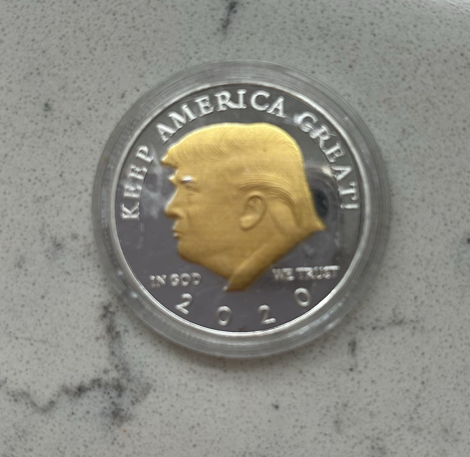 2020 Donald Trump Plated Coin Presidential Seal Keep America Great Eagle