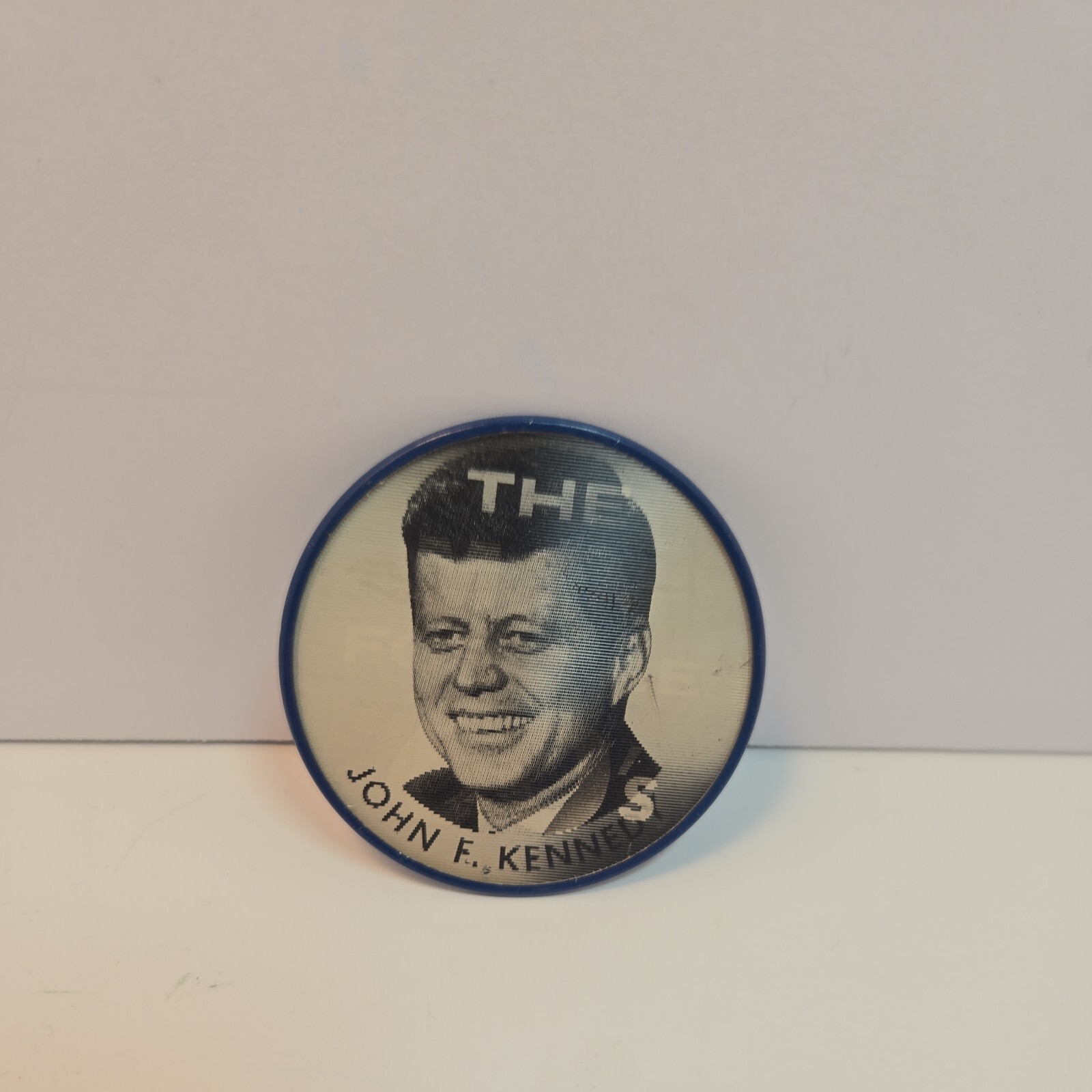 1960 JOHN F. KENNEDY JFK FLASHER VARIVUE campaign pin pinback button political