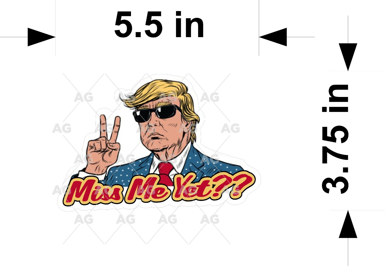 Trump Miss Me Yet 2021 Cool Funny USA Vinyl Sticker