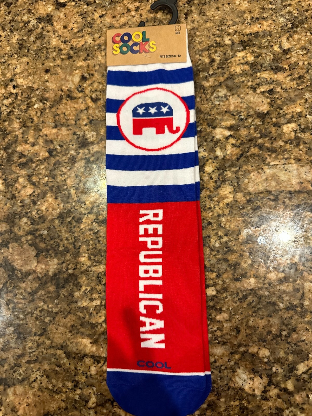 REPUBLICAN Cool Socks NWT Unisex Womens 5-10 Mens 7.5-9 Crew Novelty