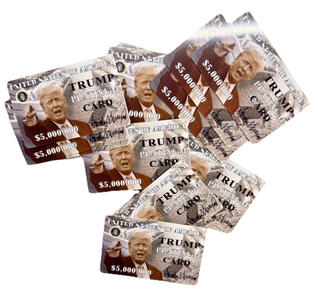 Donald Trump LOT OF 15 TRUMP PLATINUM CARD ID Card Plastic Funny MAGA Gift