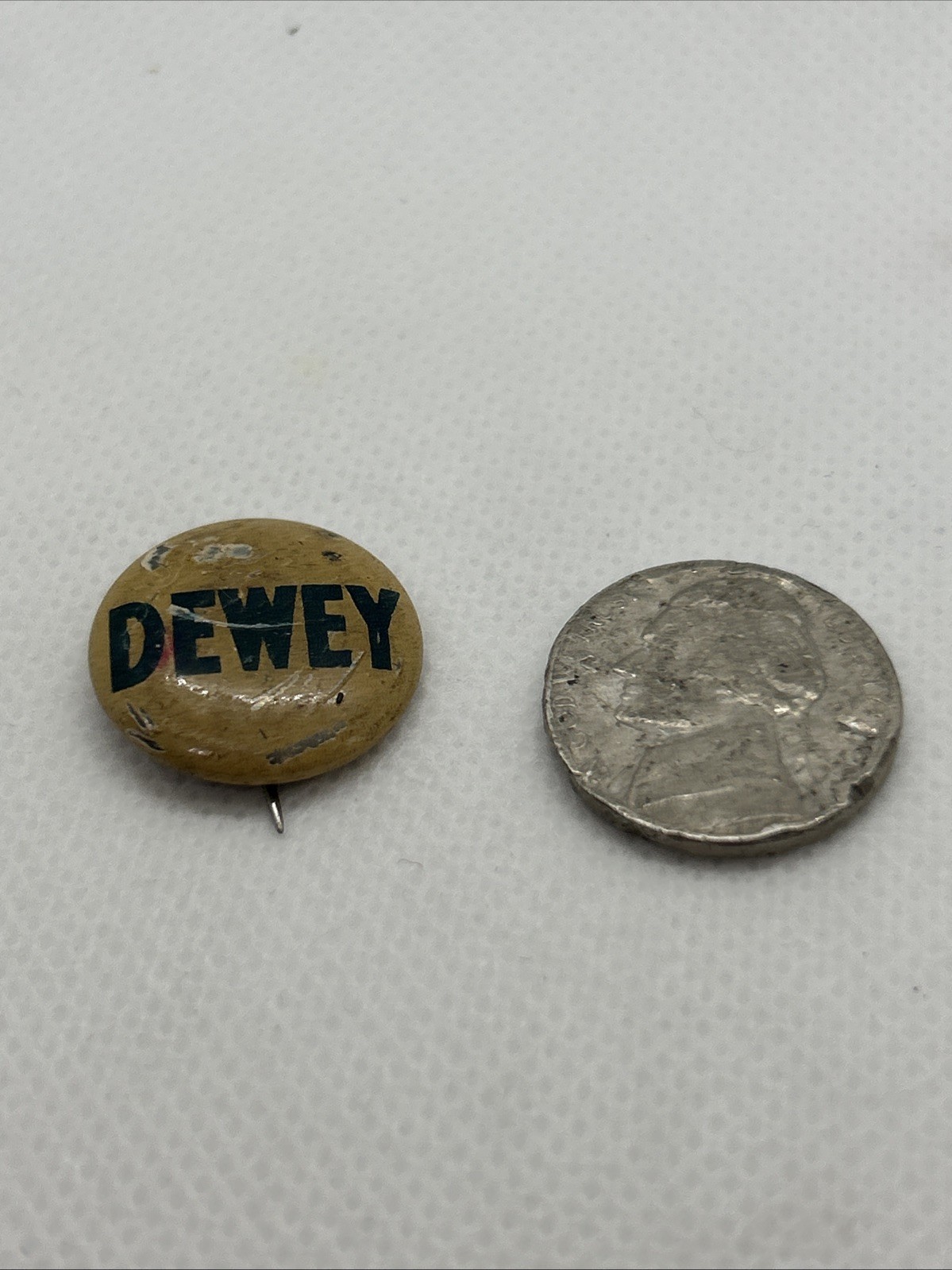 Vintage 1948 Thomas E. Dewey Presidential Political Campaign Pin Button
