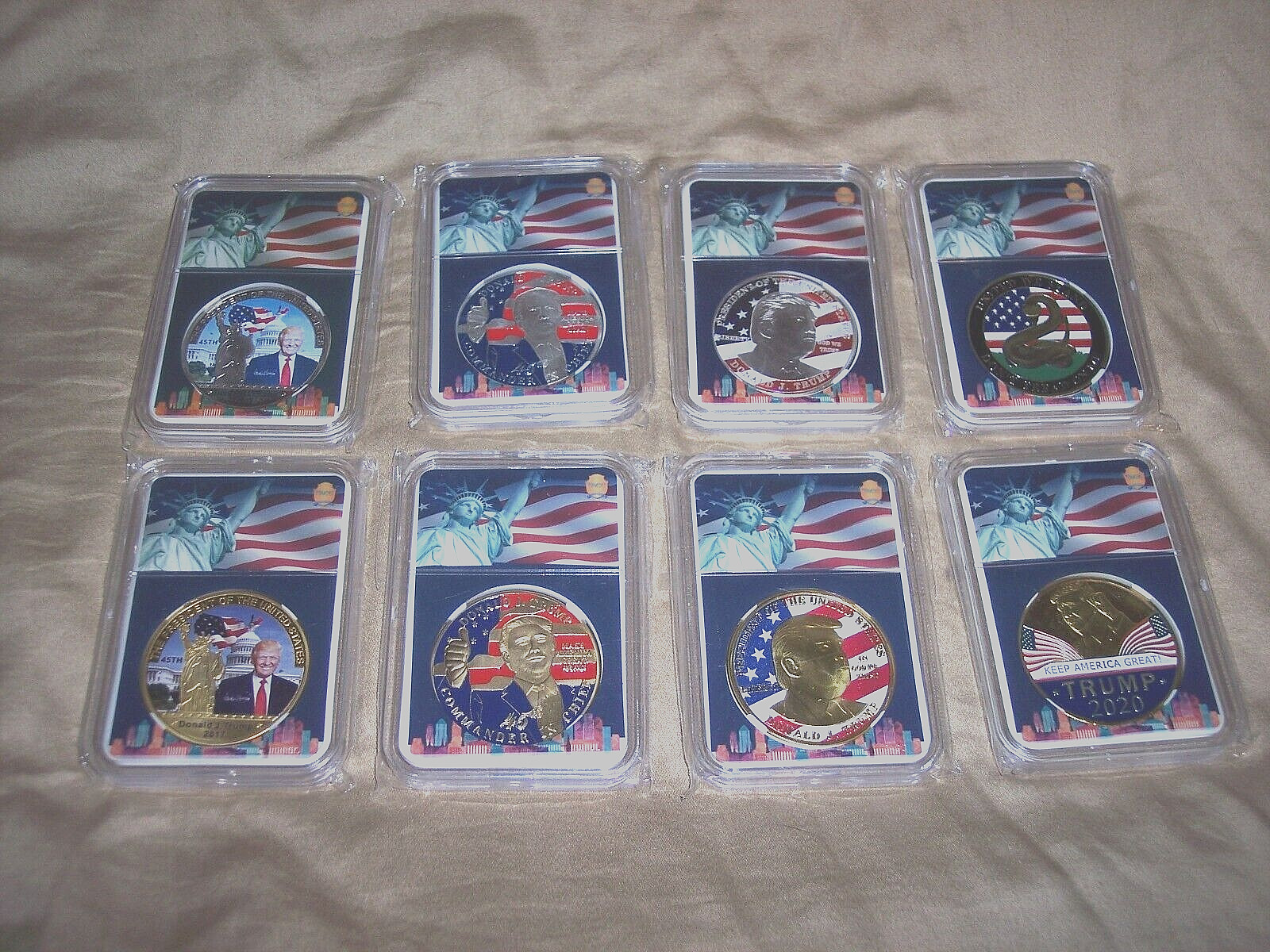 8 President Trump Coin Set Dont Tread On Me Coin Trump Coin Slab Trump Novelty