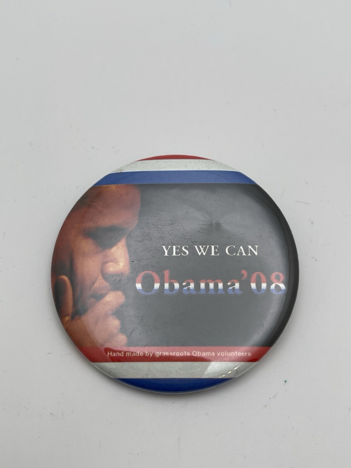 Official 2.25″ Barack Obama 2008 Presidential Campaign Pin Yes We Can Button