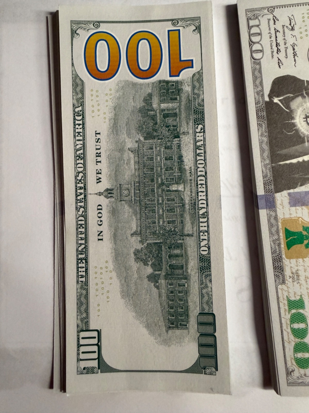 Donald Trump BTC President, 10 X One Hundred Dollars, 2025 NOVELTY Bill, UV Pass