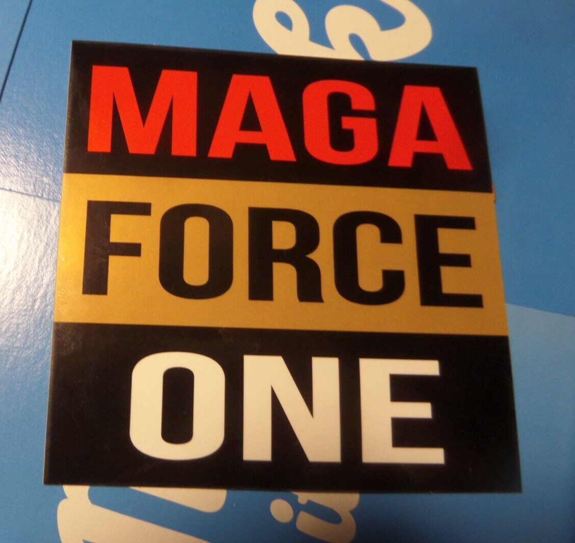“MAGA FORCE ONE” Trump Bumper Sticker 4 mil Laminated Polypropylene Waterproof