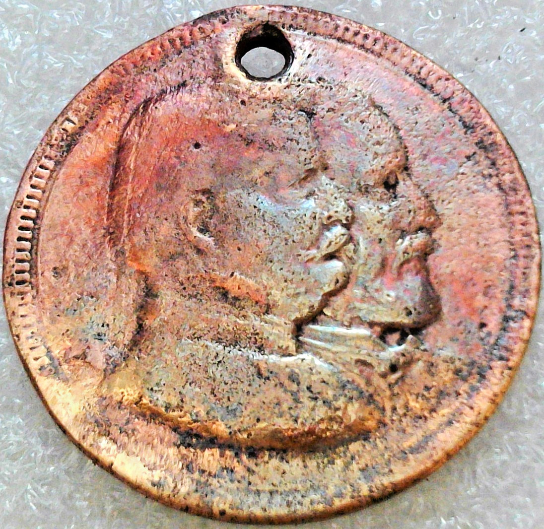 1880’S W.S. HANCOCK & W.H.ENGLISH CAMPAIGN MEDAL OR TOKEN – Holed