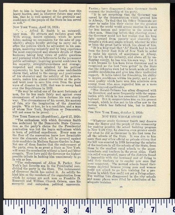 1928 WHAT EVERYBODY WANTS TO KNOW GOV ALFRED SMITH DEMOCRAT NOMINEE HOOVER NY