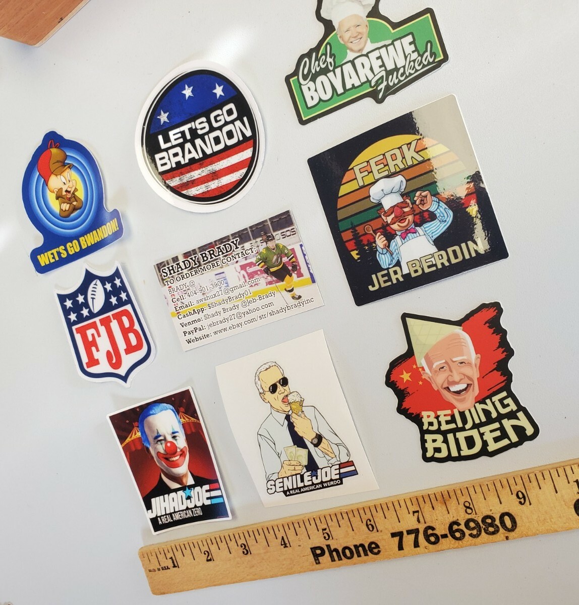 LETS GO BRANDON STICKERS VARIETY PACK LOT 8 SENILE JOE 🇺🇲 BEIJING BIDEN 🇨🇳