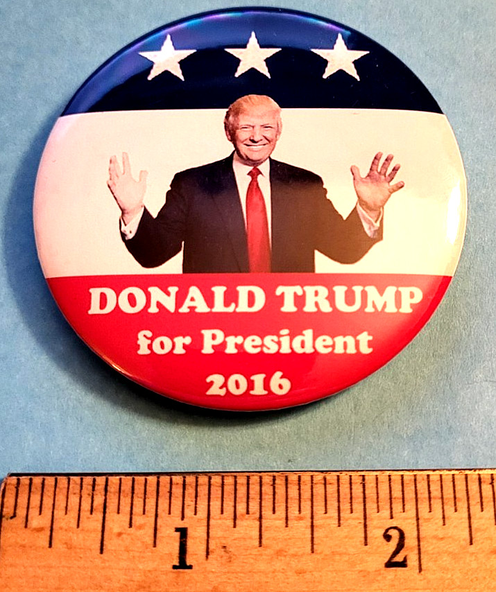 Donald Trump 2016 Presidential Campaign Celluloid Pin 2.25″ OV398