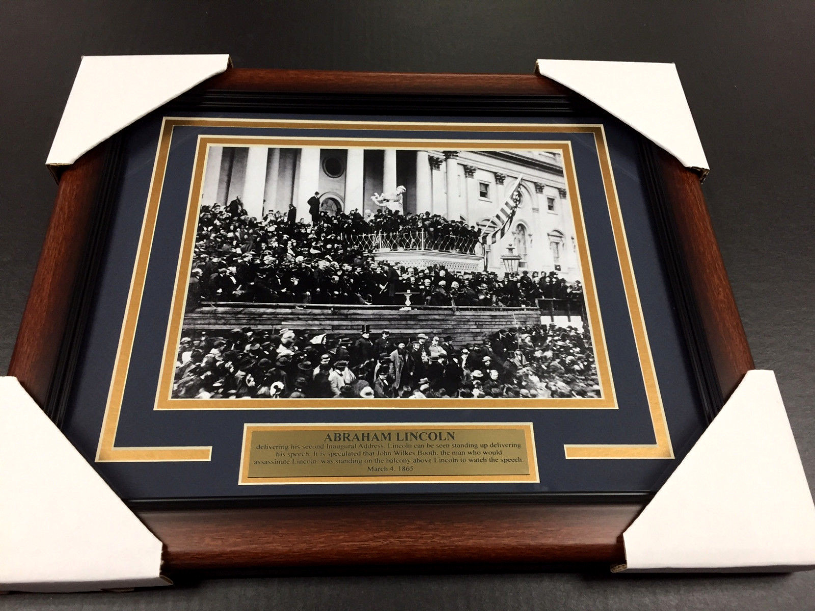 Abraham Lincoln’s second inaugural address US PRESIDENT FRAMED 8×10 PHOTO #2