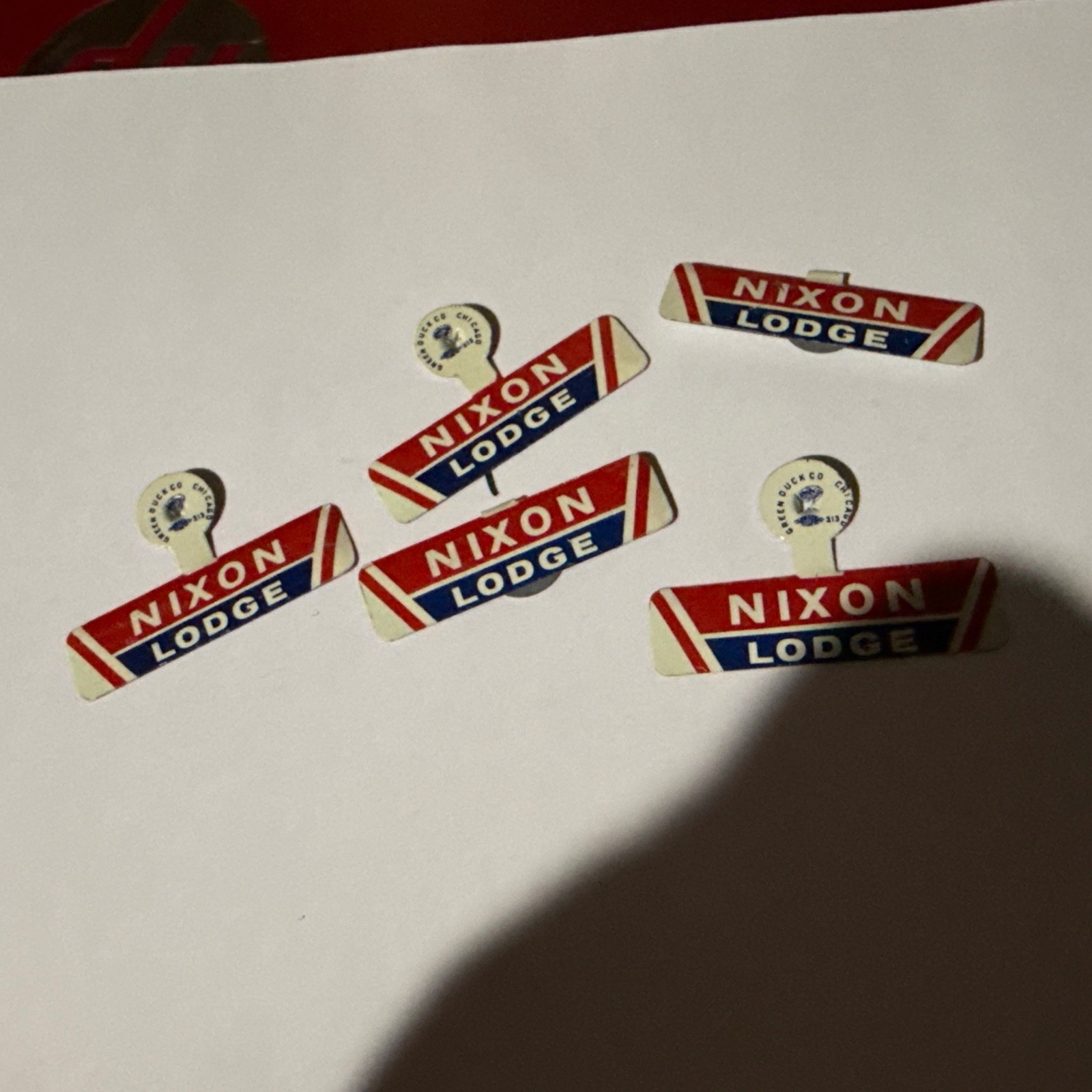 Lot Of 5 Nixon / Lodge Campaign Pins