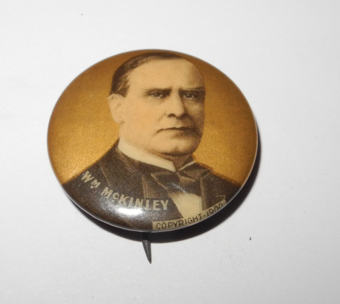 1900 WILLIAM MCKINLEY Political Campaign President Election Button 1.25″ Pin