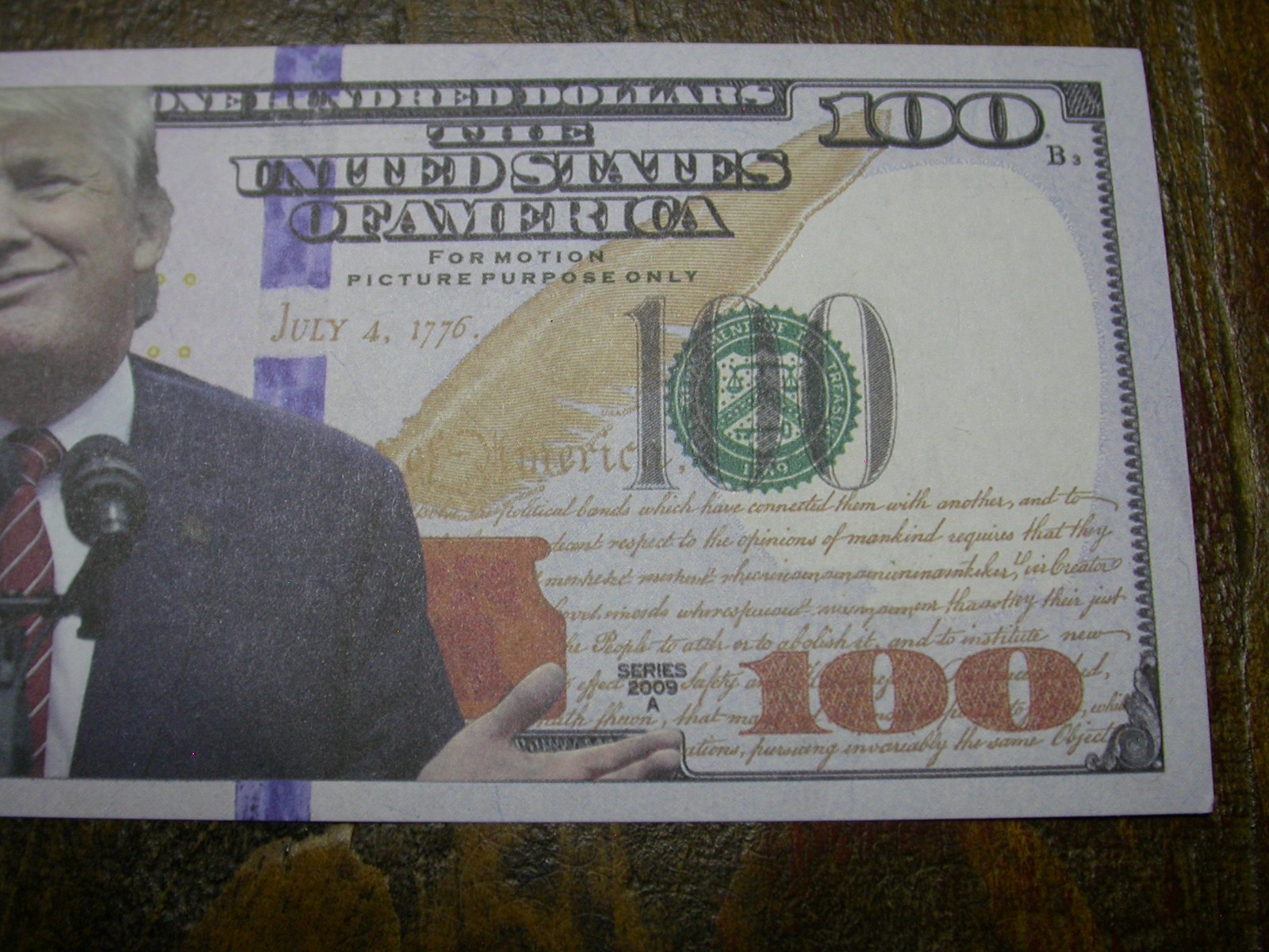 Donald Trump Presidential Hundred Dollar $100 Bill US Novelty Note – SEE PICS!!!
