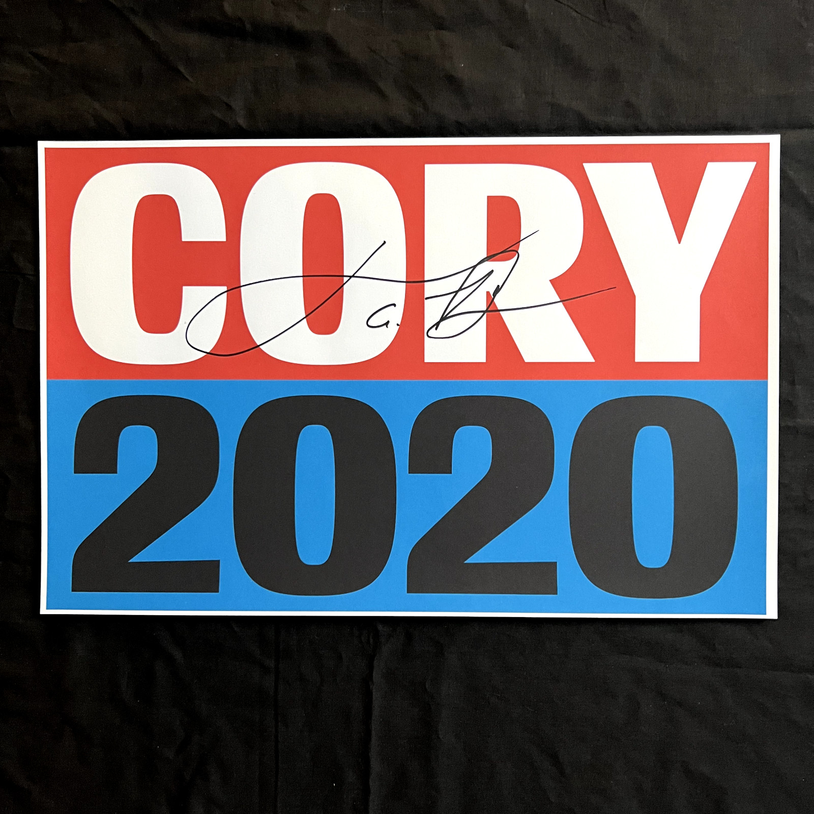 Signed Cory Booker 2020 Poster w/ Proof (President Candidate Politics Autograph)