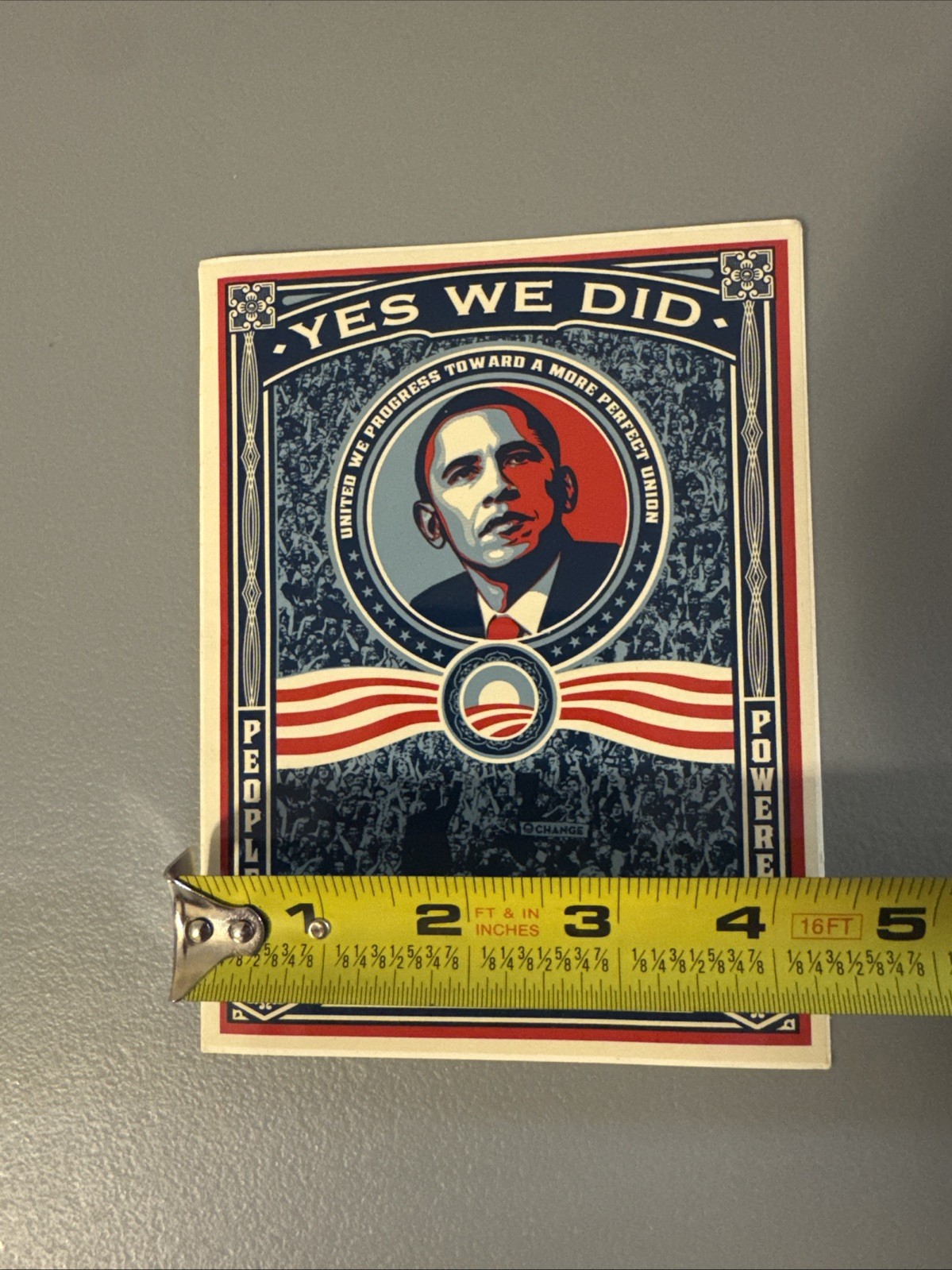 Barack Obama Sticker Yes We Did Official President Campaign Presidential 11/4/08