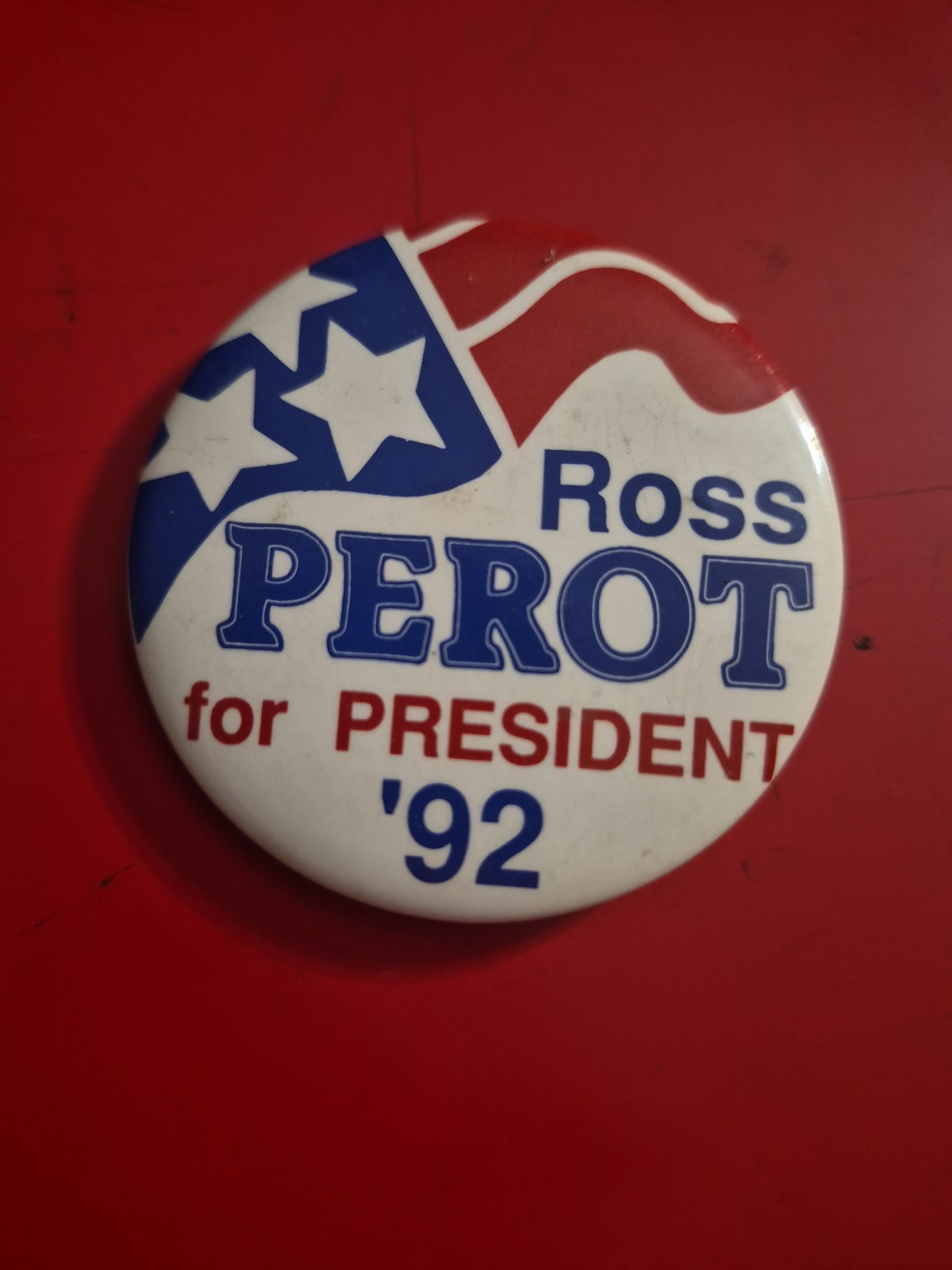Vintage Ross Perot For President 1992 Campaign Button FREE SHIPPING!