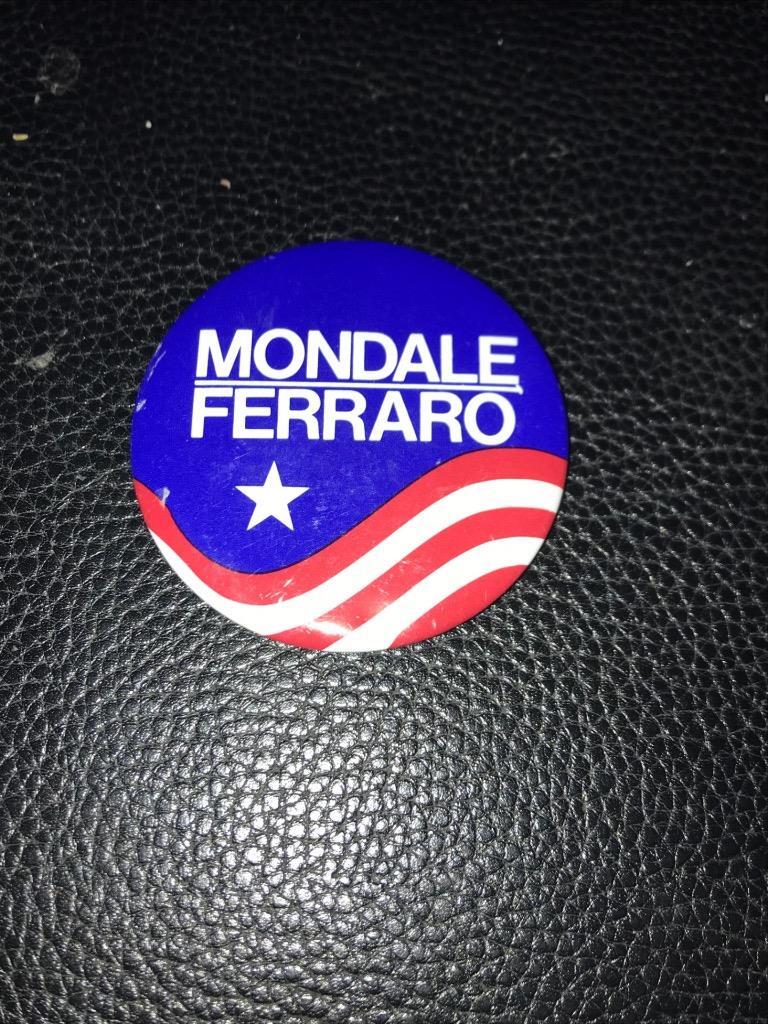 Mondale / Ferrraro Political Pin (1984). 2-1/4″ Diameter