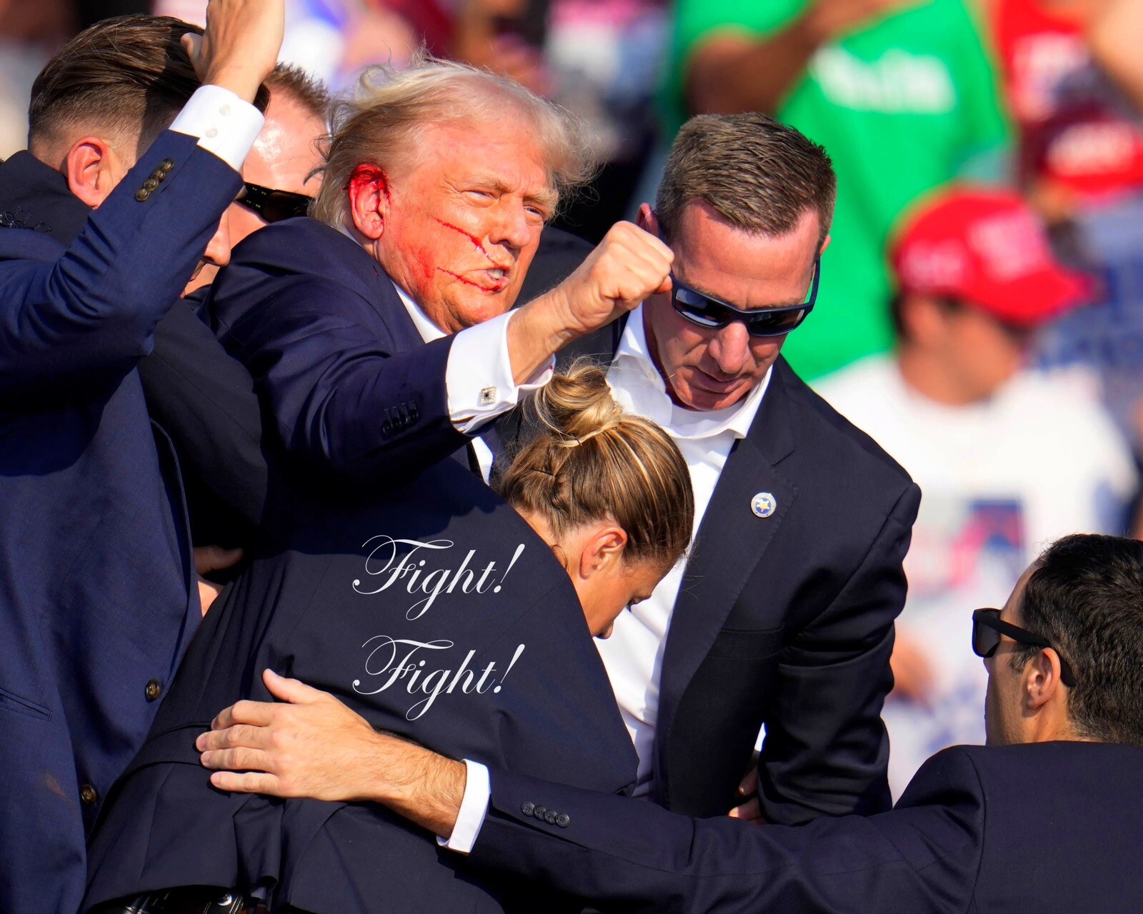 8×10 Photo PRESIDENT DONALD TRUMP Assassination Attempt FIGHT! FIGHT! MAGA USA