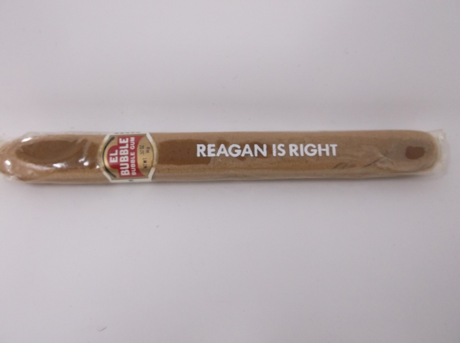 1980s Vintage “REAGAN IS RIGHT” El Bubble Bubble Gum Cigar