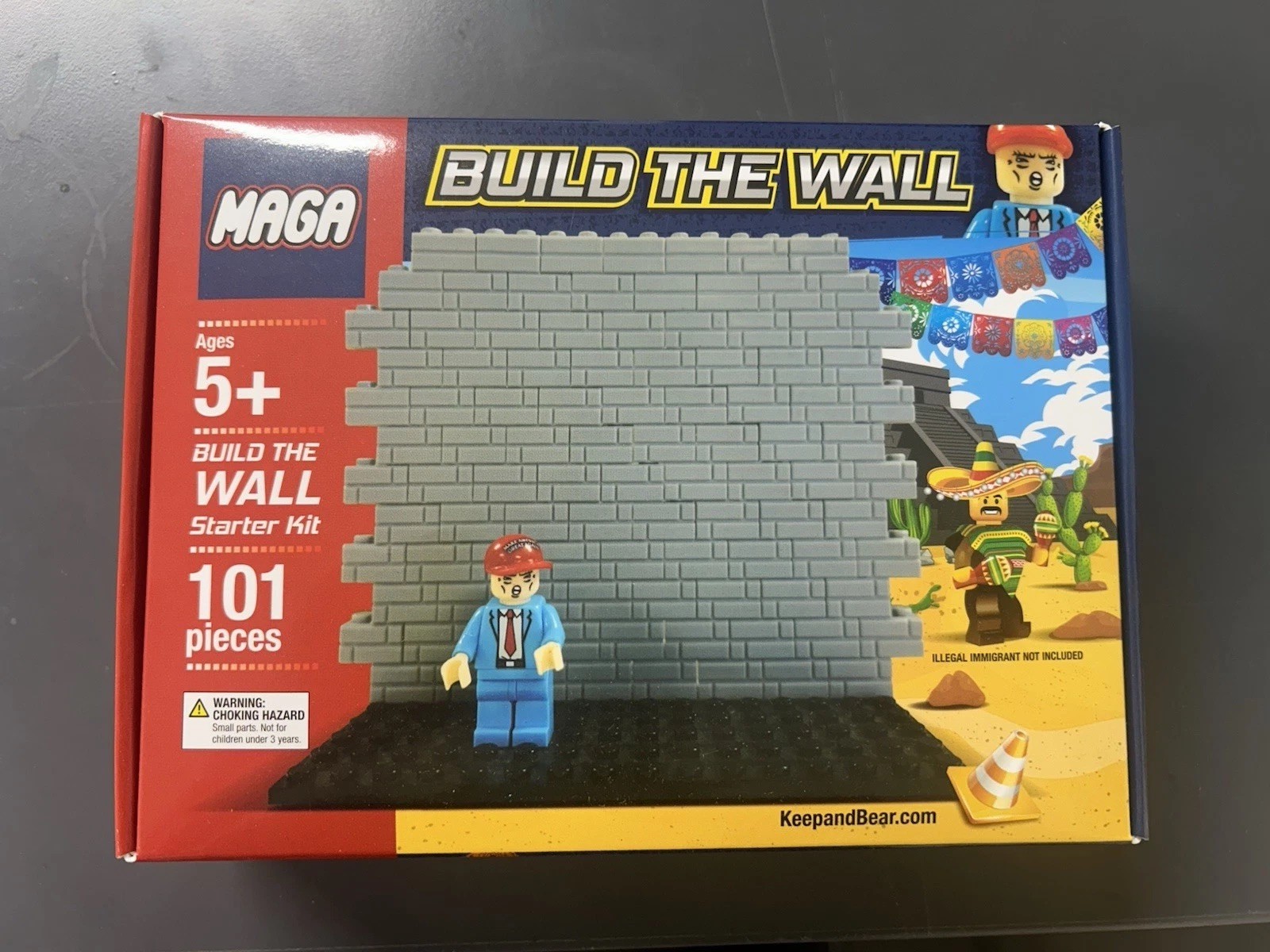 NIB MAGA Donald Trump “Build The Wall” Building Blocks 101 Pc. Set (Legos Style)
