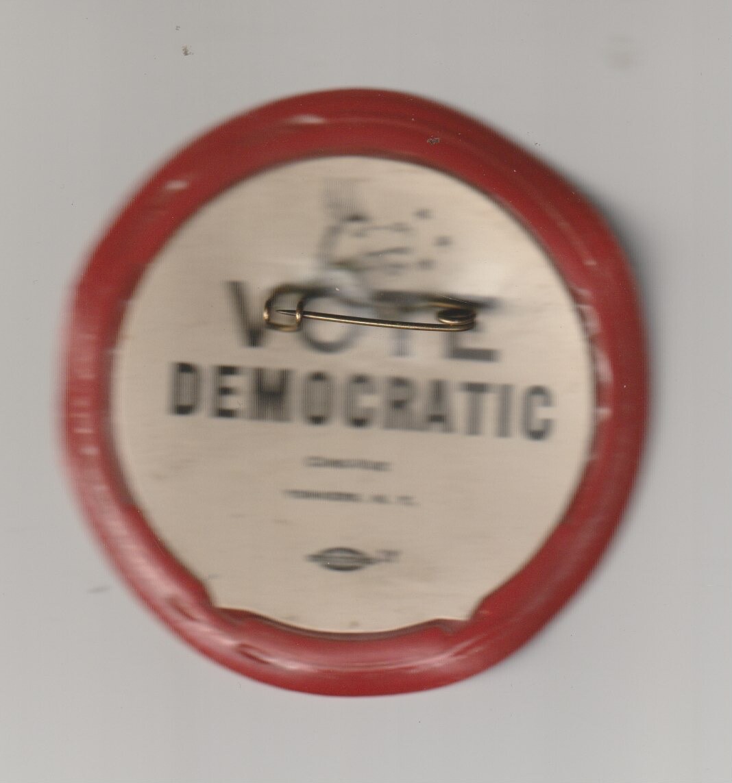 JOHN F. KENNEDY 1960 DEMOCRATIC CAMPAIGN FLASHER PINBACK BUTTON 3.0″