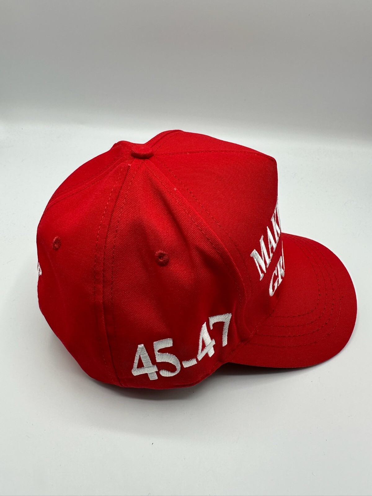 Authentic Cali-Fame MAGA 45-47 Trump Red Made In America Trucker Hat One Size