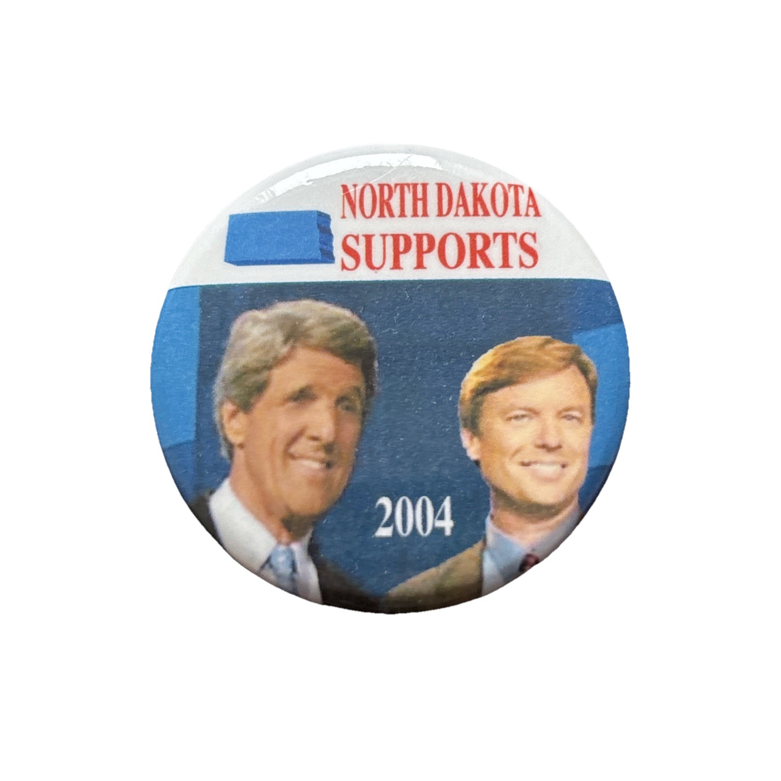 2004 John Kerry for President North Dakota 50 State Pin 1.75″ Button Edwards