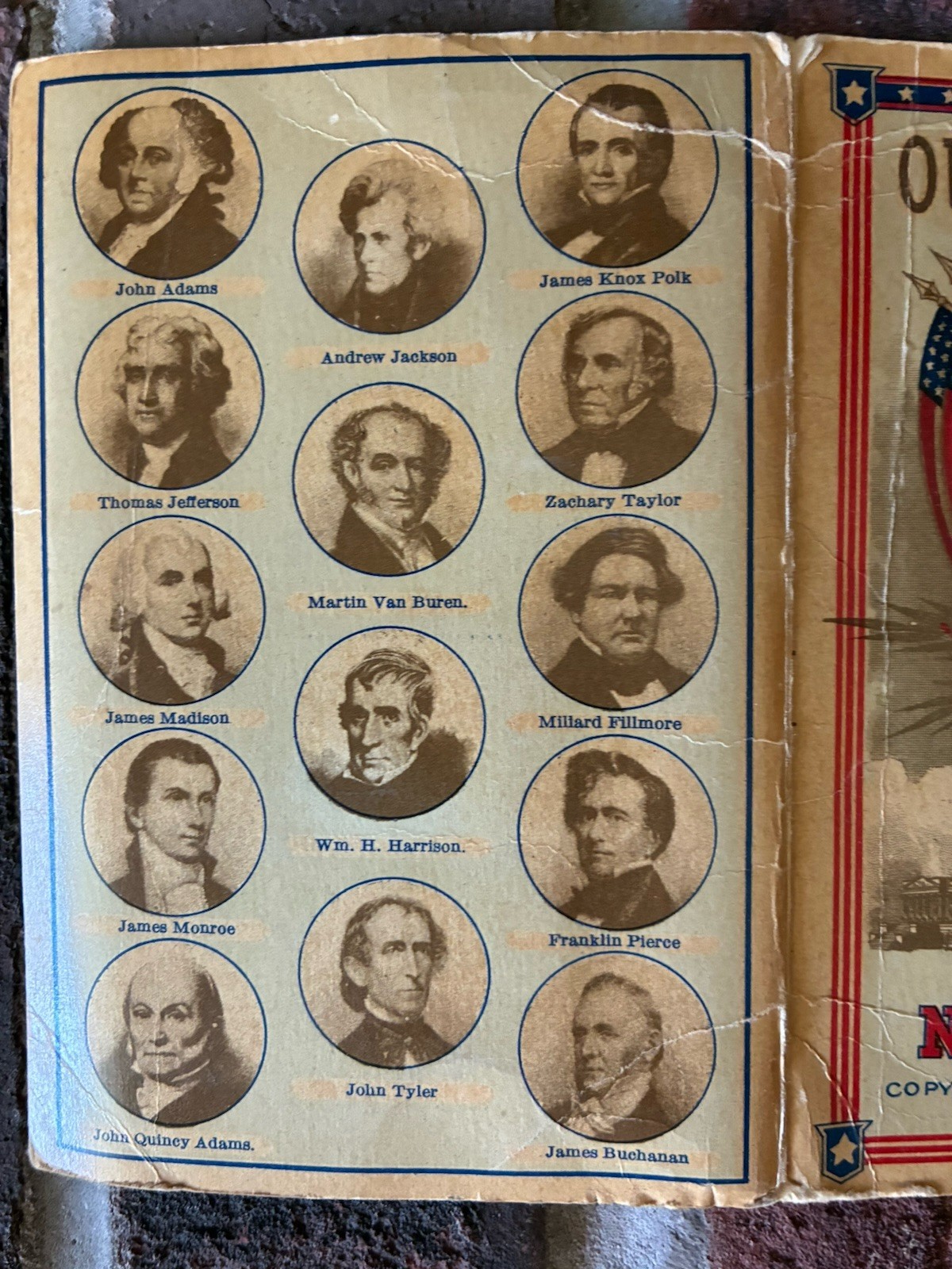 1926 OUR PRESIDENTS HISTORICAL NEEDLE BOOK N SHURE CO CHICAGO, ILLINOIS