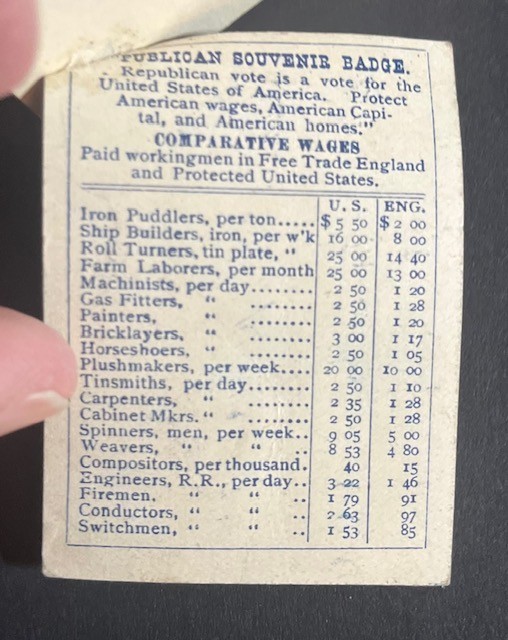 Benjamin Harrison & Reid Whitelaw 1892 Presidential Campaign Promotional Card