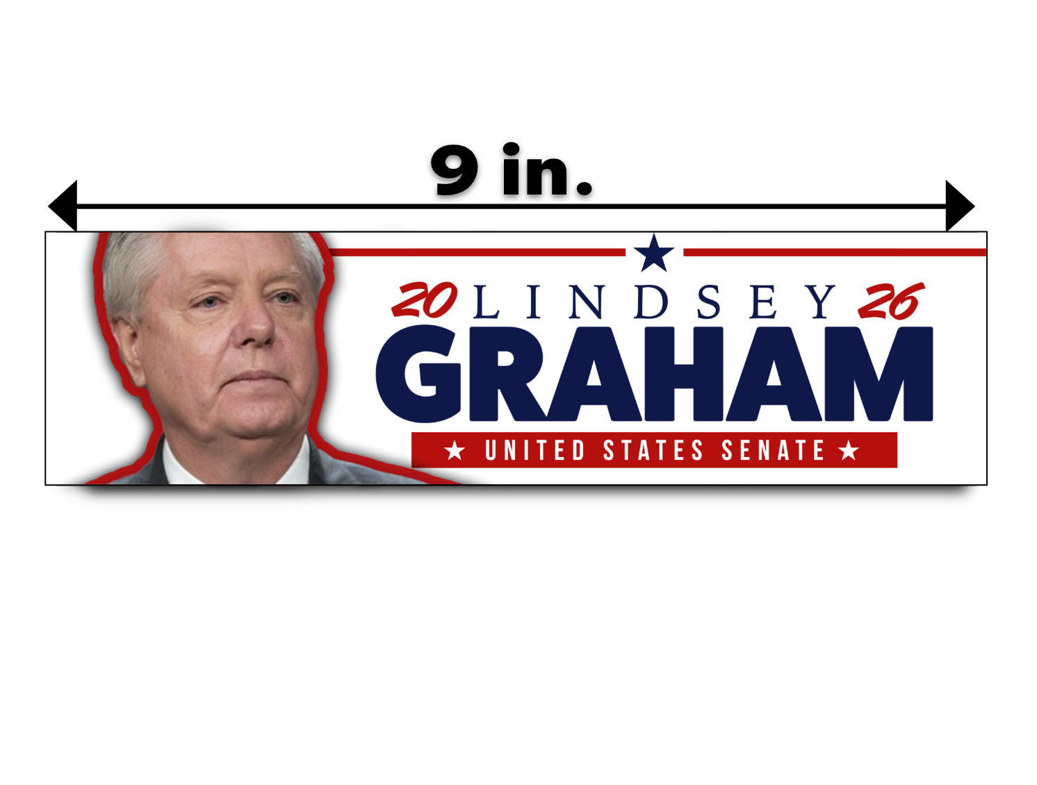 LINDSEY GRAHAM Bumper Sticker Decal 2026 Republican South Carolina Trump Maga